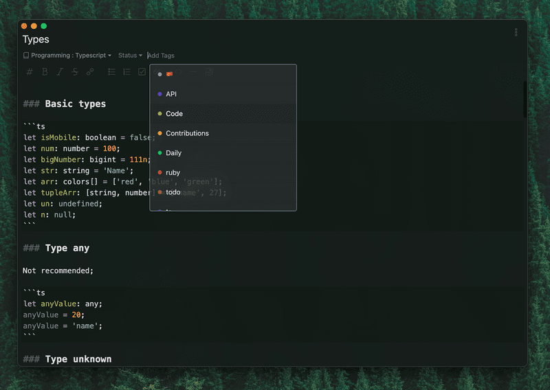 Tag image in Inkdrop